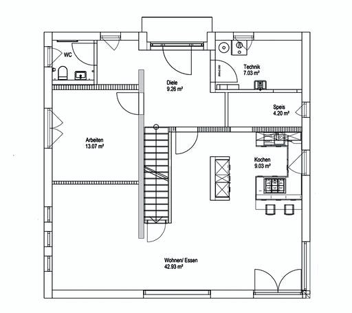 Luxhaus Walmdach 187 Floorplan 1