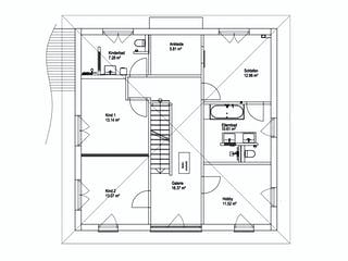 Fertighaus Walmdach 187 von LUXHAUS, Stadtvilla Grundriss 2