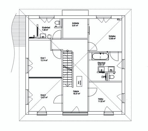 Luxhaus Walmdach 187 Floorplan 2