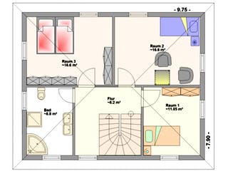 Fertighaus Walmit von Hagemann Haus Schlüsselfertig ab 170500€, Stadtvilla Grundriss 2
