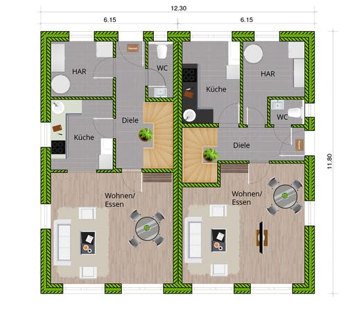 WBI - DHH Stadtvilla 110 Floorplan 1