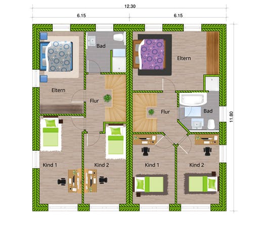WBI - DHH Stadtvilla 110 Floorplan 2