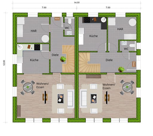 WBI - DHH Stadtvilla 130 Floorplan 1