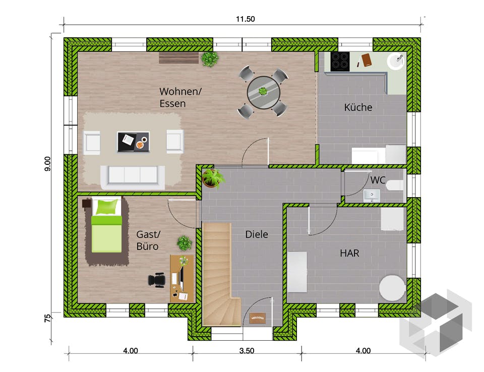 Einfamilienhaus Friesenhaus 160 von WBI Hausbau | Fertighaus.de