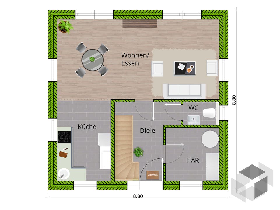Landhaus 115 von WBI Hausbau Grundriss