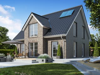 Massivhaus Landhaus 140 von WBI Hausbau Schlüsselfertig ab 239400€, Satteldach-Klassiker Außenansicht 2 Massivhaus Landhaus 140 von WBI Hausbau Schlüsselfertig ab 239400€, Satteldach-Klassiker Außenansicht 2