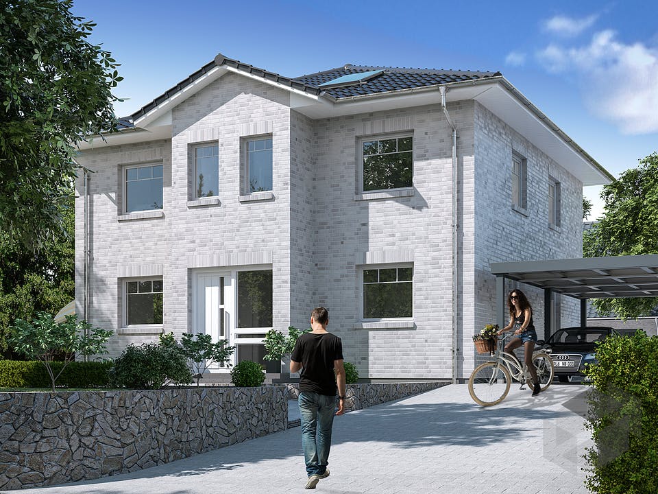 Stadtvilla 120 von WBI Hausbau Außenansicht