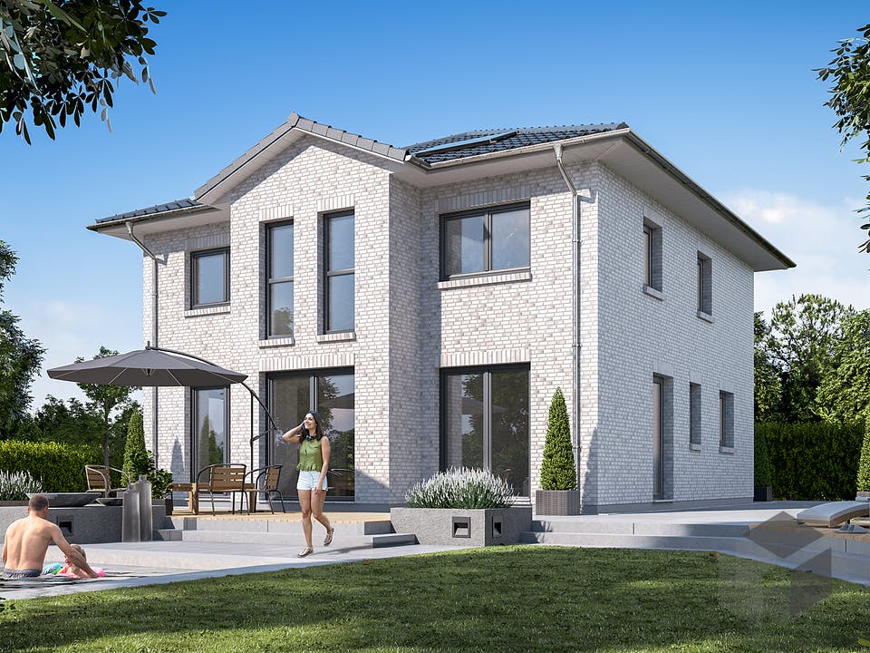 Stadtvilla 150 von WBI Hausbau Außenansicht