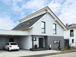 Fertighaus Kundenhaus generation5.5 200 von WeberHaus Schlüsselfertig ab 303170€, Pultdachhaus Außenansicht 1