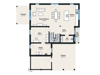 Fertighaus Kundenhaus generation5.5 200 von WeberHaus Schlüsselfertig ab 303170€, Pultdachhaus Grundriss 1