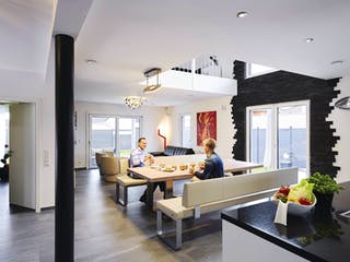 Fertighaus Kundenhaus generation5.5 200 von WeberHaus Schlüsselfertig ab 303170€, Pultdachhaus Innenansicht 2