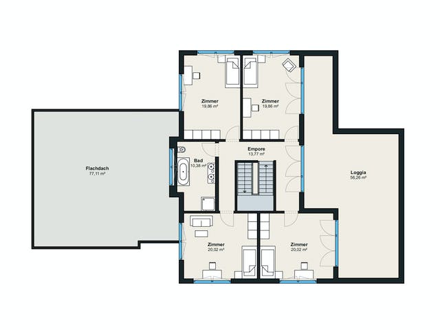 Fertighaus Kundenhaus 18 - Individuelle Planung von WeberHaus, Stadtvilla Grundriss 2