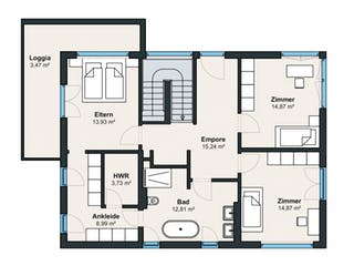 Fertighaus Kundenhaus 19 - Individuelle Planung von WeberHaus, Cubushaus Grundriss 2