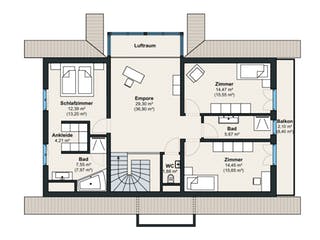 Fertighaus Kundenhaus 20 - Individuelle Planung von WeberHaus, Satteldach-Klassiker Grundriss 2