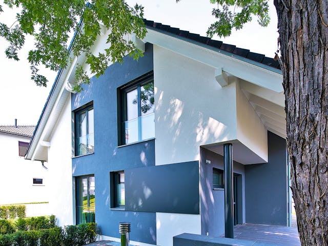 Fertighaus Ausstellungshaus Fellbach generation5.5 300 von WeberHaus Schlüsselfertig ab 499000€, Außenansicht 4