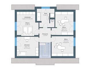 Fertighaus Ausstellungshaus Fellbach generation5.5 300 von WeberHaus Schlüsselfertig ab 363850€, Grundriss 2