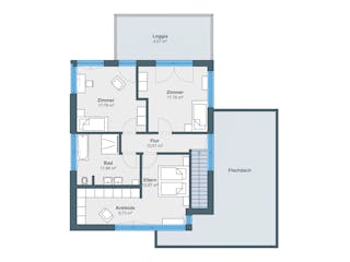Fertighaus Ausstellungshaus Rheinau-Linx CityLife 700 von WeberHaus Schlüsselfertig ab 405000€, Cubushaus Grundriss 2