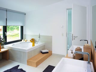 Fertighaus Ausstellungshaus Rheinau-Linx Jubiläumshaus von WeberHaus Schlüsselfertig ab 695000€, Pultdachhaus Innenansicht 11