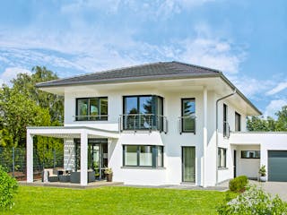 Fertighaus Ausstellungshaus Wuppertal CityLife 250 von WeberHaus Schlüsselfertig ab 443000€, Stadtvilla Außenansicht 1