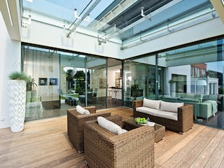 Fertighaus Ausstellungshaus Mannheim Bungalow von WeberHaus Schlüsselfertig ab 656000€, Bungalow Außenansicht 3