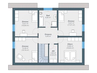 Fertighaus Kundenhaus Balance 300 von WeberHaus Schlüsselfertig ab 381000€, Satteldach-Klassiker Grundriss 2