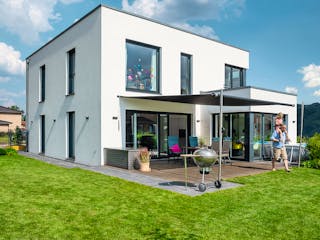 Fertighaus Kundenhaus Klee - CityLife 450 von WeberHaus Schlüsselfertig ab 425500€, Cubushaus Außenansicht 1