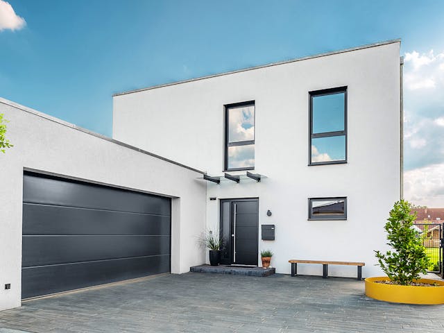 Fertighaus Kundenhaus Klee - CityLife 450 von WeberHaus Schlüsselfertig ab 420660€, Cubushaus Außenansicht 2