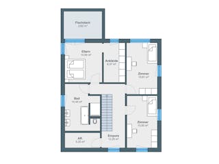 Fertighaus Kundenhaus Klee - CityLife 450 von WeberHaus Schlüsselfertig ab 425500€, Cubushaus Grundriss 2
