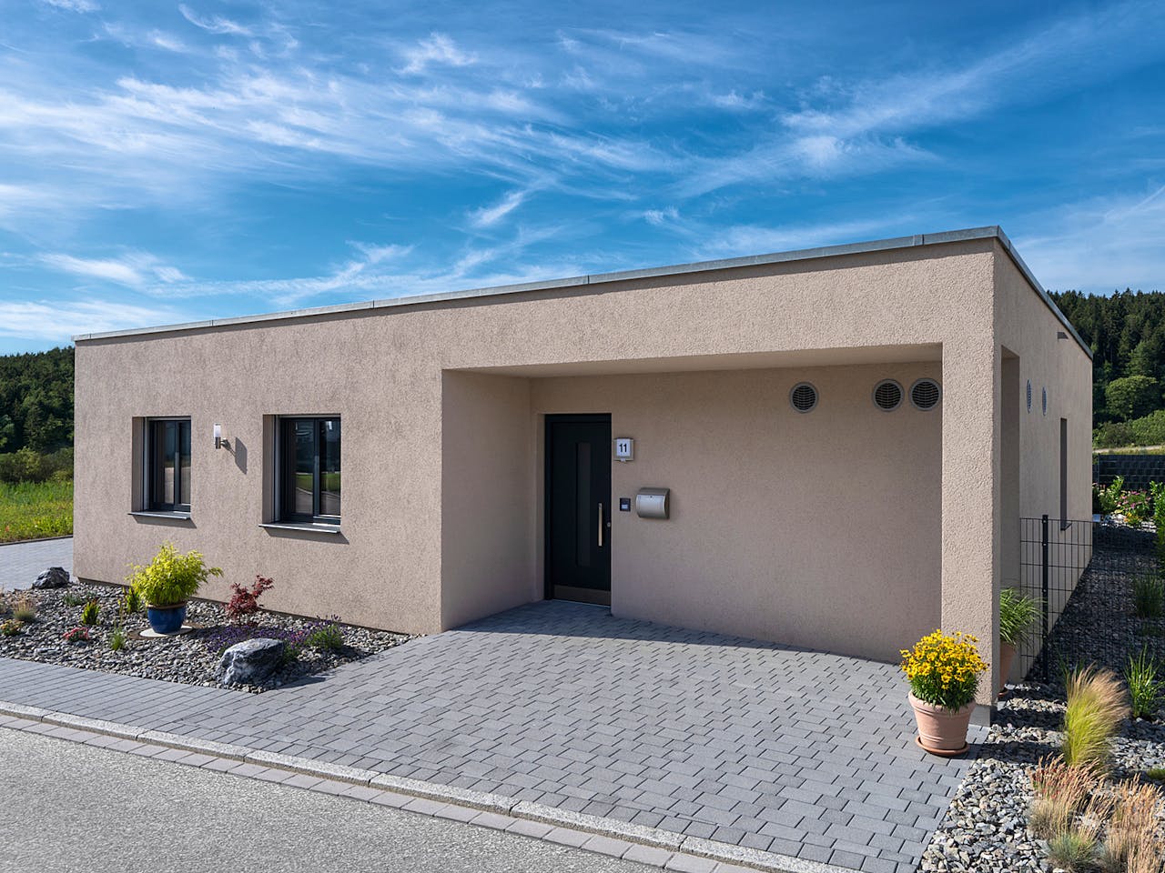 Fertighaus Kundenhaus myLife 402 von WeberHaus Schlüsselfertig ab 401800€, Bungalow Außenansicht 1