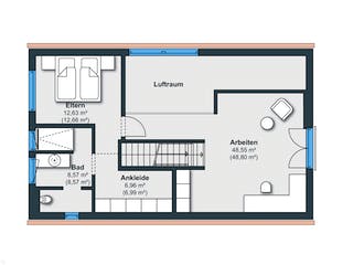 Fertighaus Kundenhaus Friemert sunshine 310 von WeberHaus Schlüsselfertig ab 360560€, Satteldach-Klassiker Grundriss 2