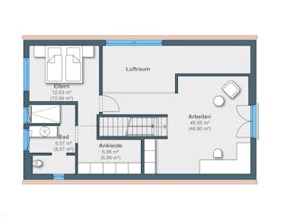Fertighaus Kundenhaus Friemert sunshine 310 von WeberHaus Schlüsselfertig ab 401500€, Satteldach-Klassiker Grundriss 2