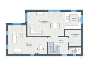 Fertighaus Kundenhaus Croce - generation5.5 Haus 200 von WeberHaus Schlüsselfertig ab 377430€, Grundriss 1