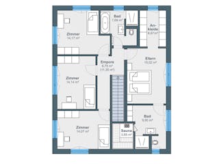 Fertighaus Kundenhaus Granow - generation5.5 Haus 300 von WeberHaus Schlüsselfertig ab 429500€, Grundriss 2