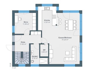Fertighaus Kundenhaus Jungmann - generation5.5 Haus 200 von WeberHaus Schlüsselfertig ab 361500€, Grundriss 1