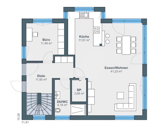 Fertighaus Kundenhaus Jungmann - generation5.5 Haus 200 von WeberHaus Schlüsselfertig ab 350400€, Grundriss 1