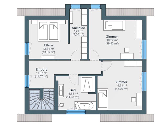 Fertighaus Kundenhaus Jungmann - generation5.5 Haus 200 von WeberHaus Schlüsselfertig ab 350400€, Grundriss 2