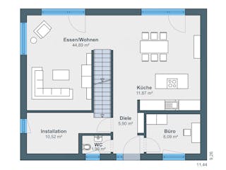 Fertighaus Kundenhaus Ritter - generation5.5 Haus 200 von WeberHaus Schlüsselfertig ab 401700€, Grundriss 1