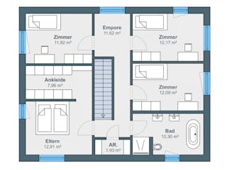 Fertighaus Kundenhaus Ritter - generation5.5 Haus 200 von WeberHaus Schlüsselfertig ab 386400€, Grundriss 2