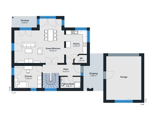 Fertighaus Ausstellungshaus Köln - generation5.5 200 von WeberHaus Schlüsselfertig ab 464000€, Grundriss 1