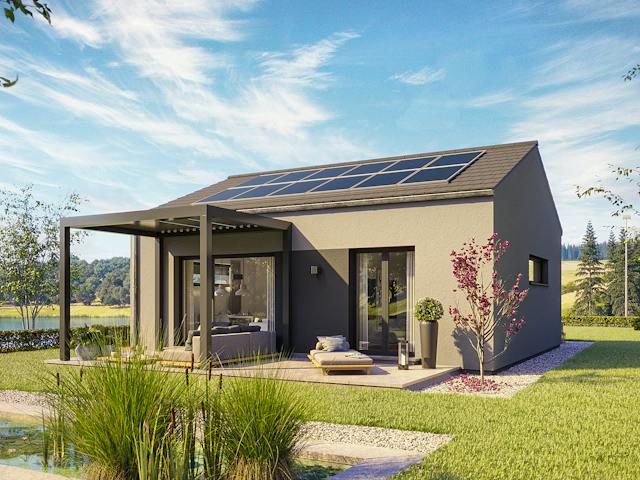 Fertighaus newLife Bungalow von WeberHaus Schlüsselfertig ab 231898€, Bungalow Außenansicht 1