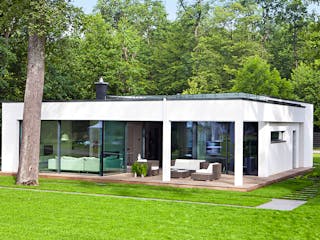 Fertighaus Ausstellungshaus Rheinau-Linx Bungalow von WeberHaus Schlüsselfertig ab 490000€, Bungalow Außenansicht 2