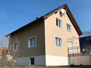 Massivhaus Einfamilienhaus 343 von WEIOTT-Massiv-Haus, Satteldach-Klassiker Außenansicht 2