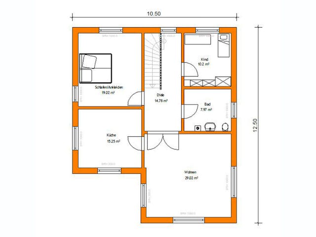 Massivhaus Stadtvilla 352 von WEIOTT-Massiv-Haus, Stadtvilla Grundriss 1 Massivhaus Stadtvilla 352 von WEIOTT-Massiv-Haus, Stadtvilla Grundriss 1