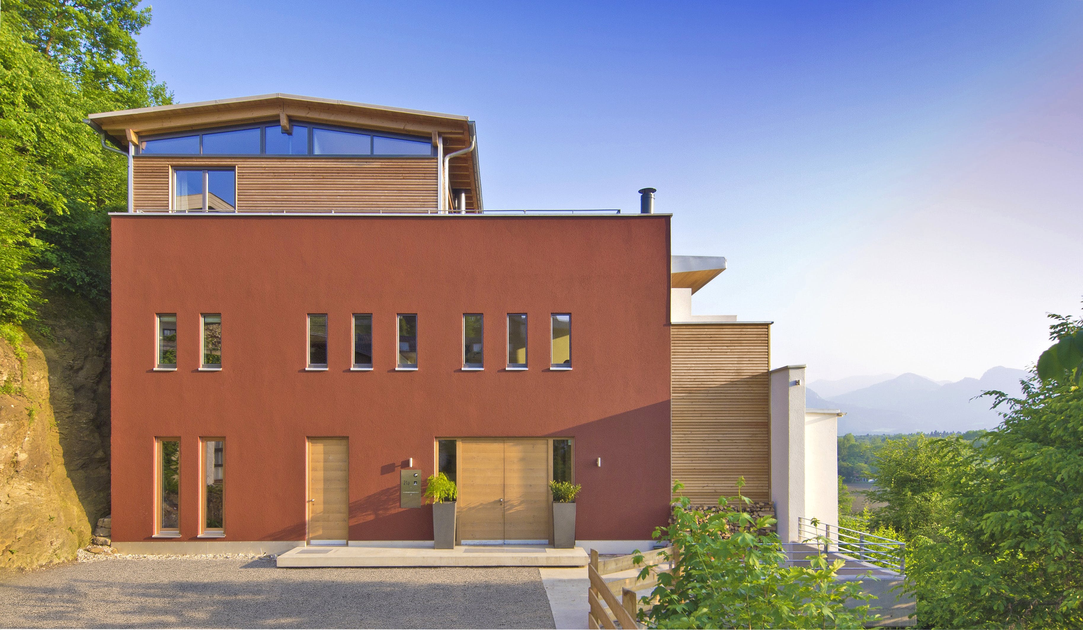 Fertighaus Weitblick von Bau-Fritz Schlüsselfertig ab 990000€, Stadtvilla Außenansicht 2