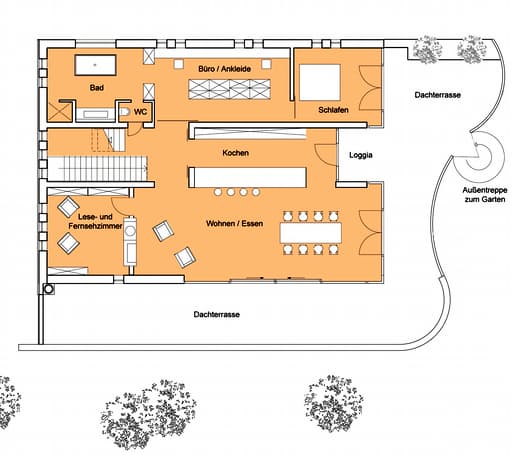 Fertighaus Weitblick von Baufritz Schlüsselfertig ab 960000€, Stadtvilla Grundriss 1
