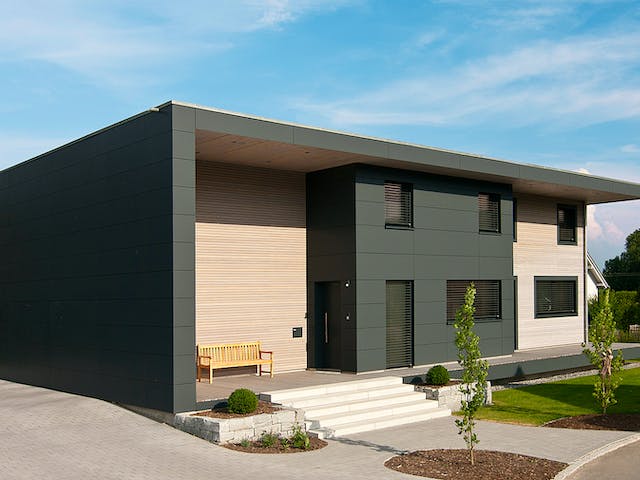 Fertighaus Haus BT von Weizenegger Schlüsselfertig ab 670000€, Cubushaus Außenansicht 5