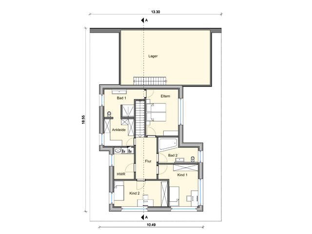 Fertighaus Haus BT von Weizenegger Schlüsselfertig ab 670000€, Cubushaus Grundriss 2