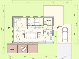 Fertighaus Haus KB von Weizenegger Schlüsselfertig ab 450000€, Satteldach-Klassiker Grundriss 1