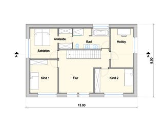 Fertighaus Haus KB von Weizenegger Schlüsselfertig ab 450000€, Satteldach-Klassiker Grundriss 2