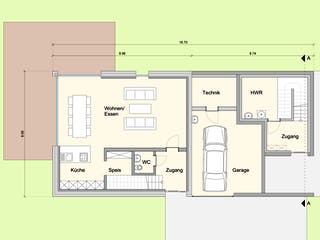 Fertighaus Zweifamilienhaus KW von Weizenegger Schlüsselfertig ab 800000€, Satteldach-Klassiker Grundriss 1